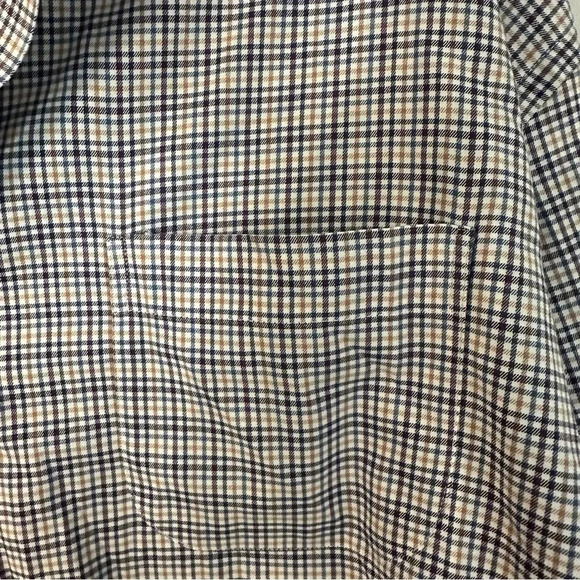 Peter Millar Men’s Long Sleeve Blue Plaid Button Down Shirt w/ Pocket Sz XXL GUC - Picture 7 of 8